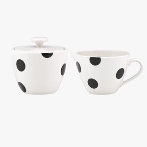 Kate Spade Deco Dot Cream and Sugar Set NIB!